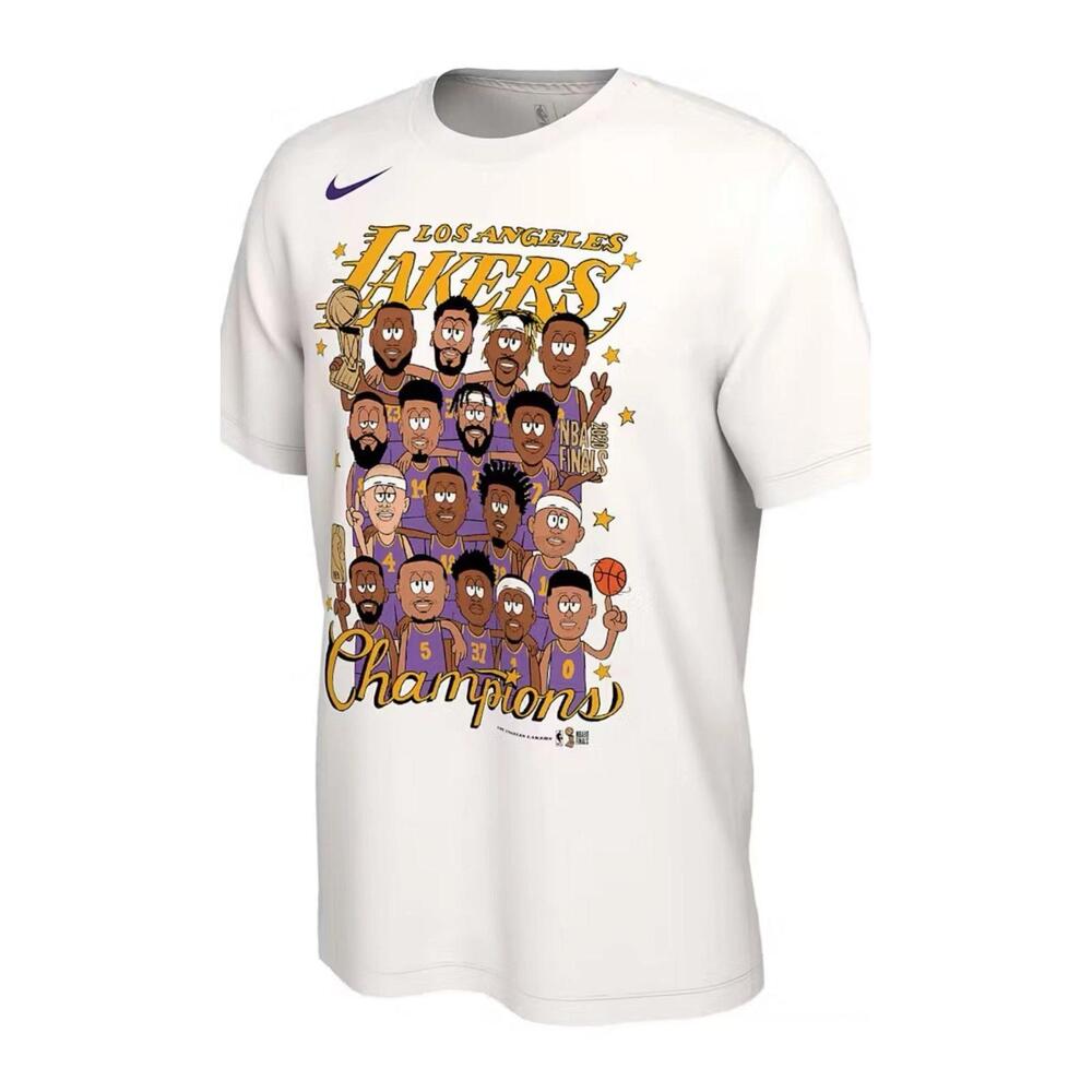 2Xl New Lakers Championship Club Roster Cartoon Tee Shirt Xxl T-Shirt